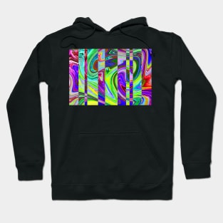 green and purple trippy swirls Hoodie